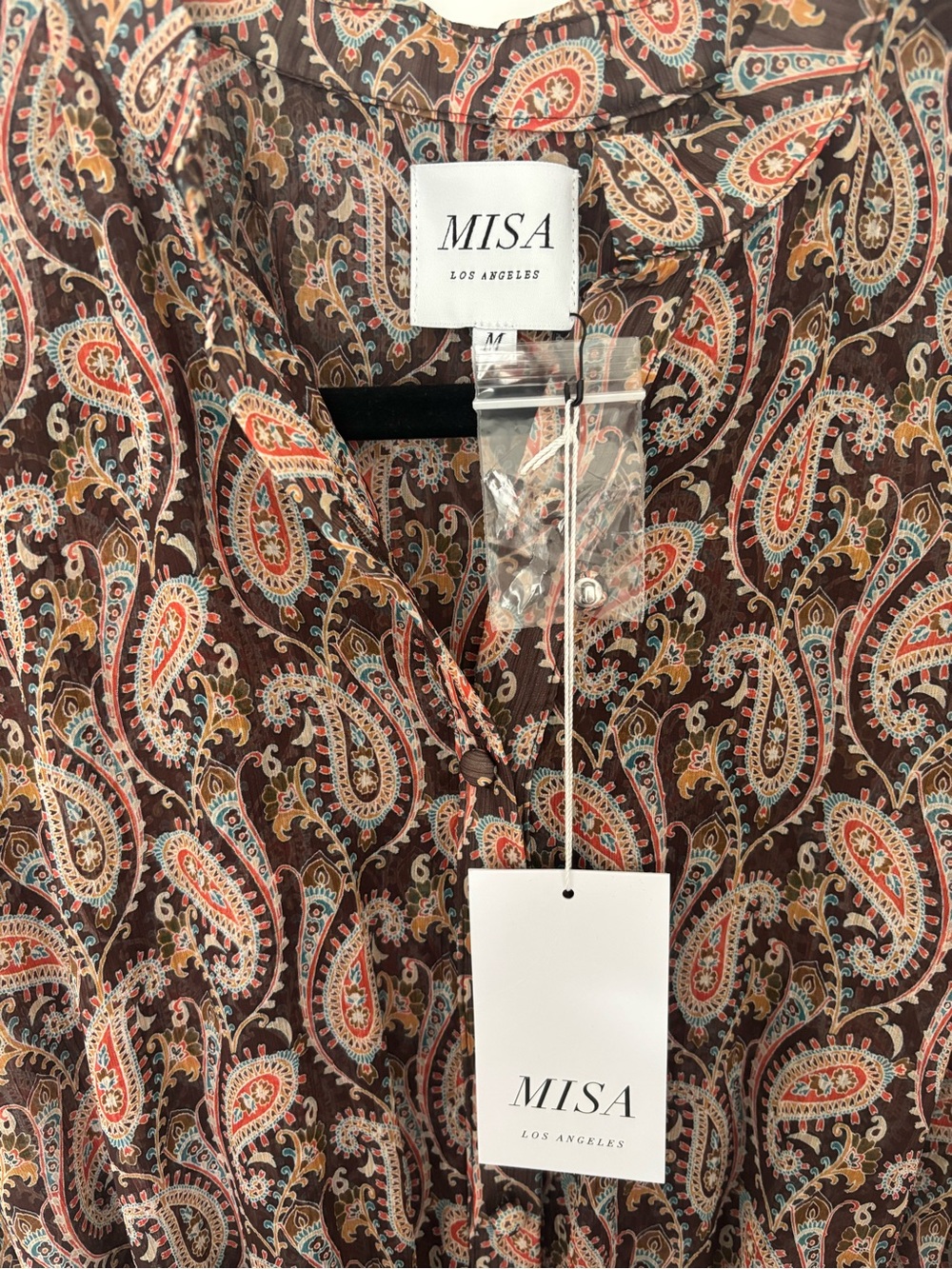 MISA x REVOLVE Evie Dress in Brown Paisley Mix - Picture 2 of 3